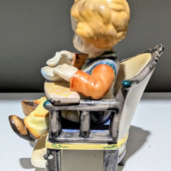 Pair of Vintage “Made in Japan” Ceramic Figurines – Hummel Style Children, 1950s - Picture 9 of 12